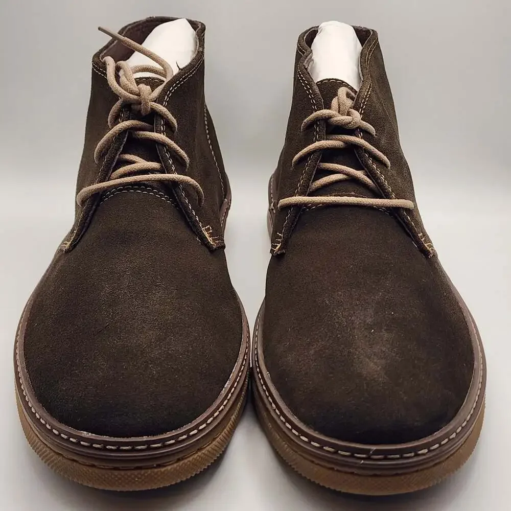NIB Johnston & Murphy Men's Wallace Chukka Brown/Green Suede Boots Size 10.5M